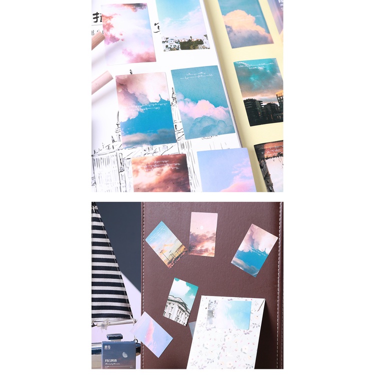 Bộ postcard mini hình phong cảnh phong cách vintage (30 Hình - 4.4 x 6.4cm)