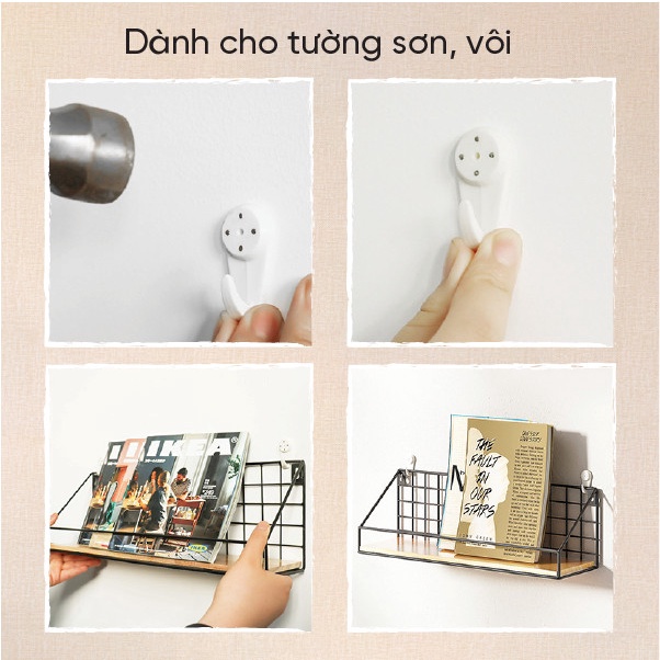 Kệ Sắt Đáy Gỗ RATEKO Đáy Gỗ Chống Nước, Decor Nhà Cửa HomeStay