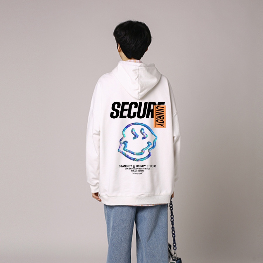 Áo hoodie nỉ bông Monster X Street Secure nam nữ form rộng thu đông Local Brand