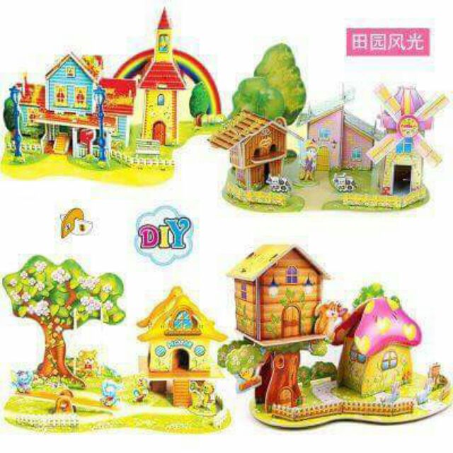 Freeship 99k TQ_Set 3D puzzle. Đồ chơi ghép mô hình làm quà 1/6 cho bé