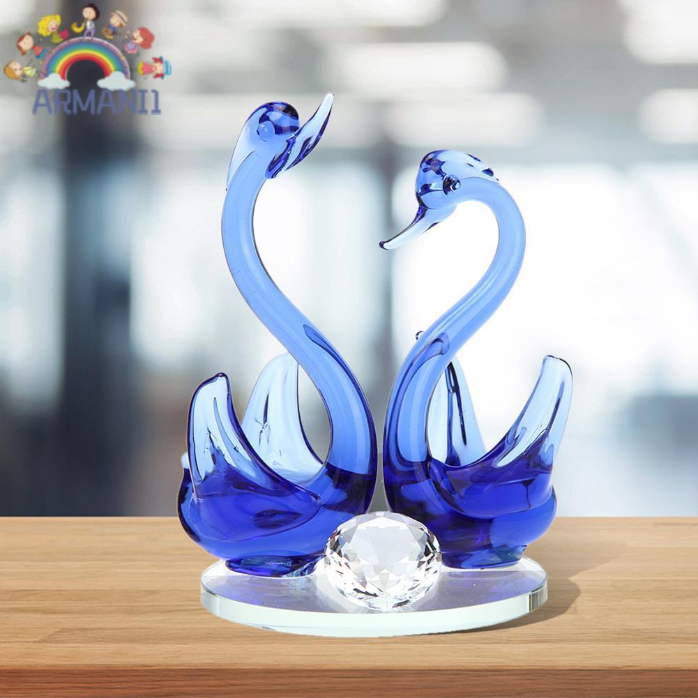 Tượng thiên nga pha lê trang trí nội thất