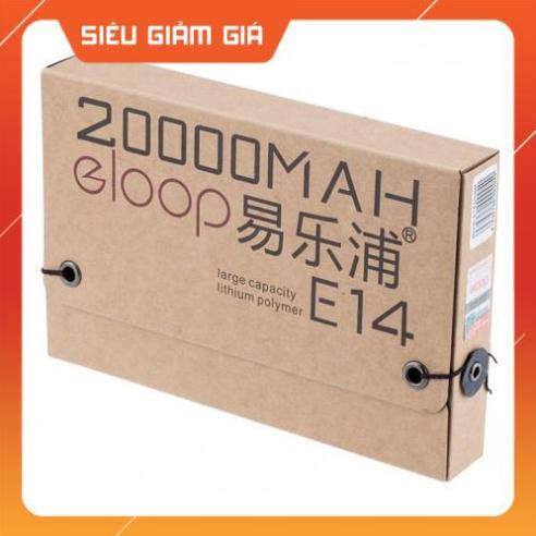 Free Ship - Pin sạc dự phòng Eloop E14 vỏ kim loại nhôm - 20.000 mAh