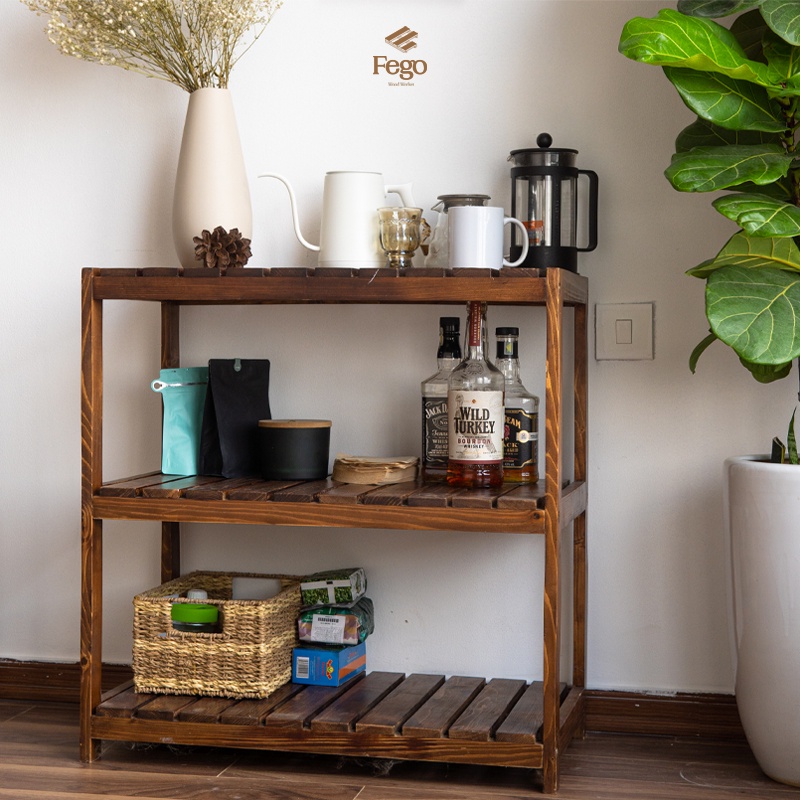 Kệ gỗ nan FEGO đa năng 3 tầng 60x80cm