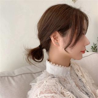 Bông tai bạc 925 mặt hình ngôi sao năm cánh sáng bóng C290