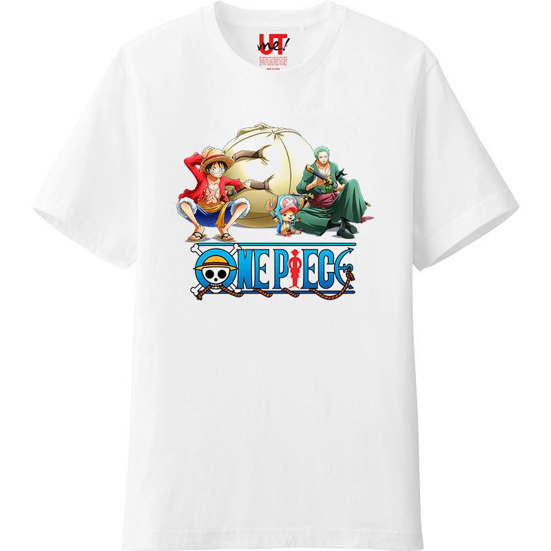 Áo Thun Uniqlo Tay Ngắn Cổ Tròn In Hoạ Tiết One Piece Trẻ Trung Cá Tính