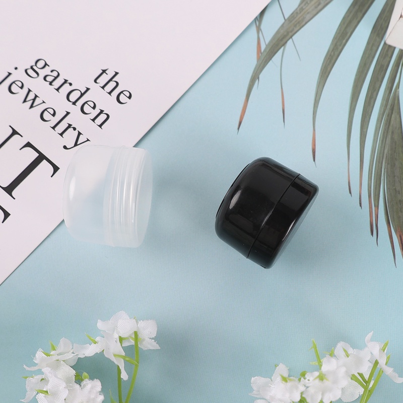 1 Hũ Rỗng Bằng Nhựa Trong Suốt Có Nắp Màu Đen / 10g Đựng Mỹ Phẩm Tiện Dụng