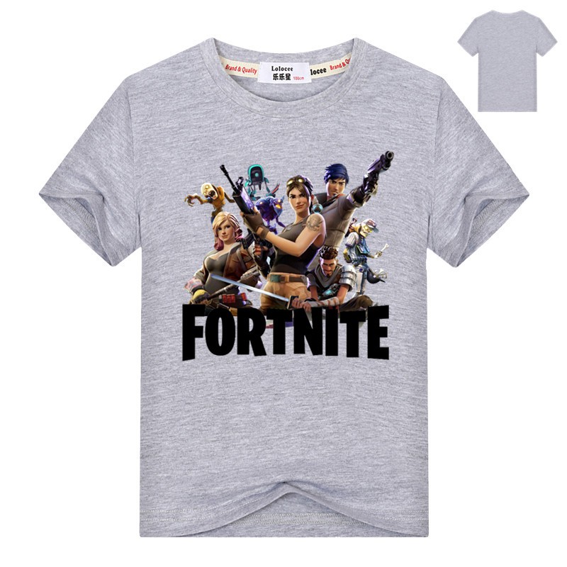 Áo Thun Tay Ngắn In Chữ Fortnite Cho Bé Trai Từ 5-14 Tuổi