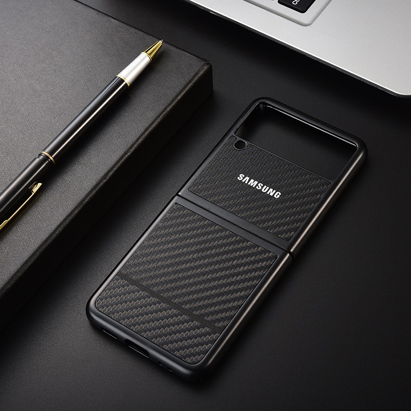 Ốp Điện Thoại Sợi Carbon Bảo Vệ Toàn Diện Cho Samsung Galaxy Z Fold 1 2 3 5G Z Flip 3 5G
