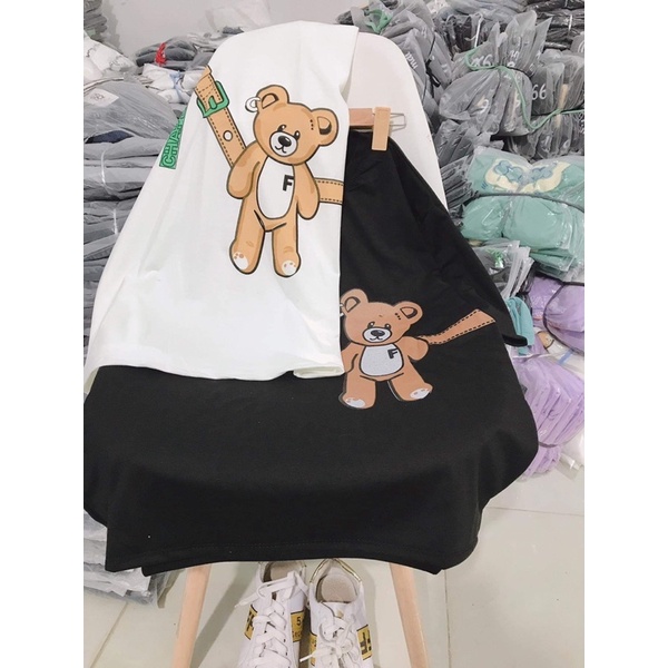 Áo thun tay lỡ túi gấu chữ F TC12