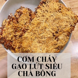 Cơm cháy gạo lứt siêu chà bông 500gr, giòn rụm, ăn vặt din din