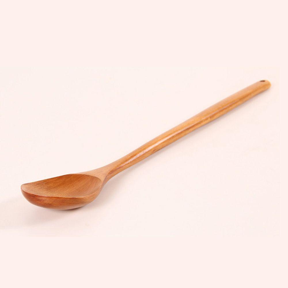 Muỗng Gỗ Tre Cán Dài Tiện Dụng Cho Bé Uống Trà / Cà Phê