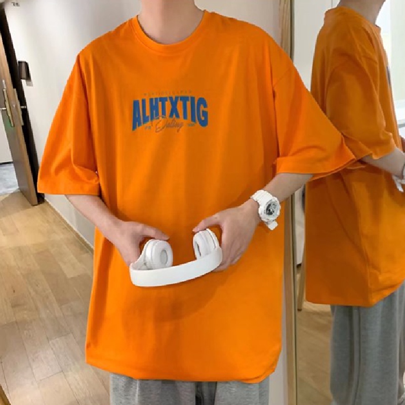 Áo Thun Tay Ngắn Dáng Rộng In Chữ Cỡ Lớn Thoải Mái Thời Trang Mùa Hè Cho Nam Size M-8XL