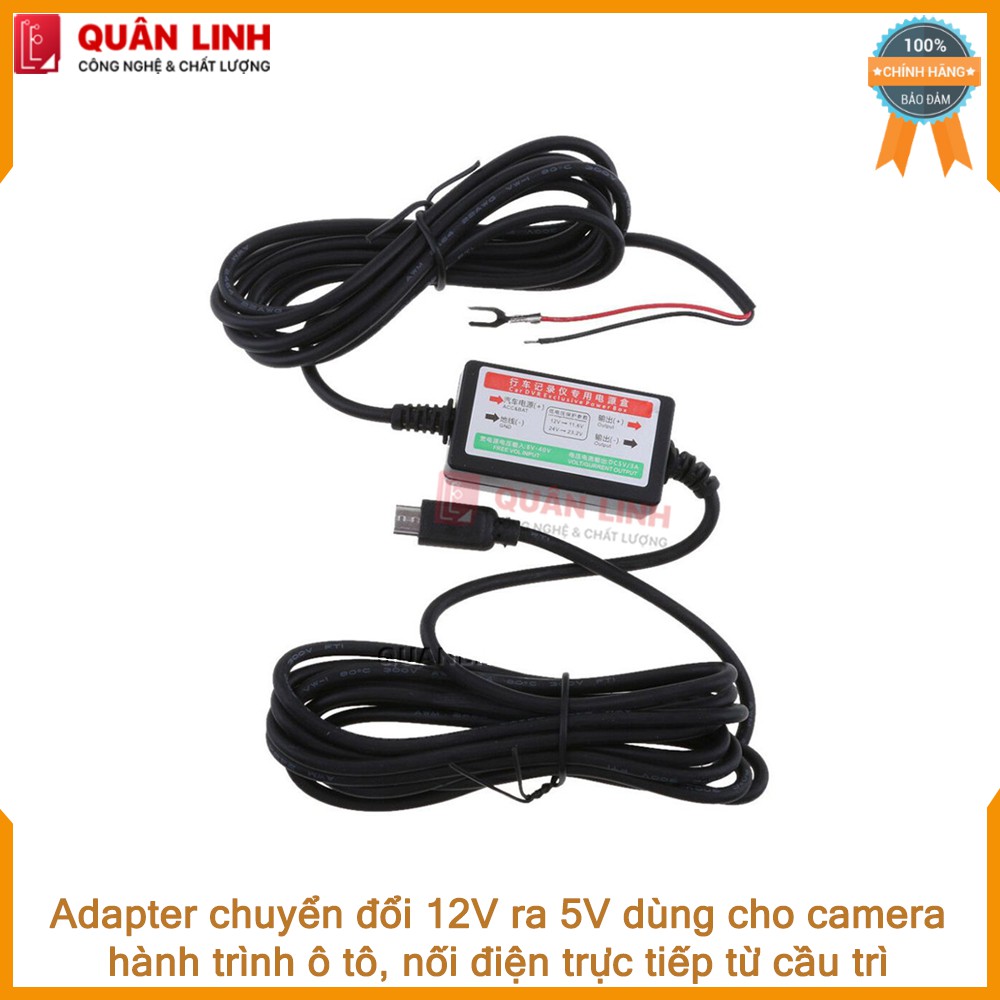 Adapter chuyển đổi điện 12V sang 5V dùng cho camera hành trình đấu điện từ cầu chì ô tô | WebRaoVat - webraovat.net.vn