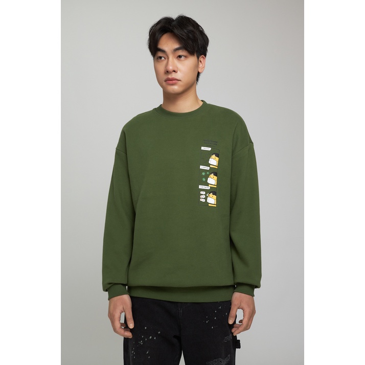 Áo Sweatshirt BOO Nam Nỉ Không Mũ In Graphic BOOticker Mask Story "Khẩu Trang Save My Life"