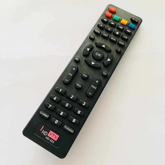 Điều khiển VTV HD-323 HÙNG VIỆT cho đầu kỹ thuật số TvBox. (Mẫu số 3)