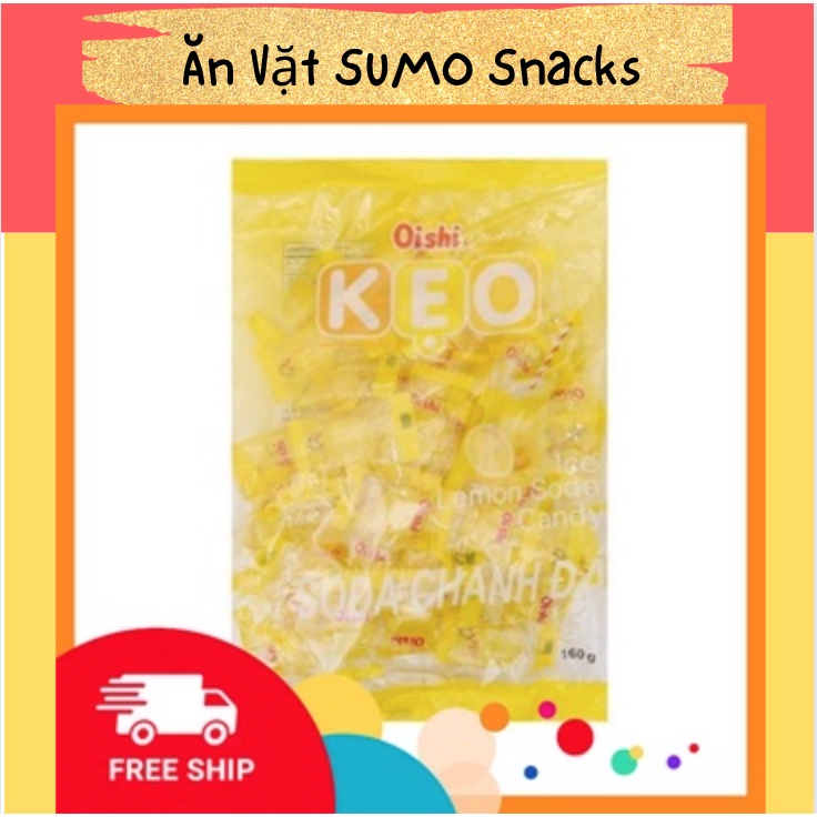 Kẹo Oishi Soda vị Chanh Đá 90g-Ăn Vặt Sumo Snack