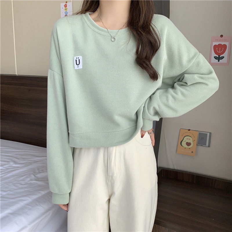 Áo Sweater Mỏng Dáng Ngắn Dễ Thương Thời Trang Xuân Thu Cho Nữ