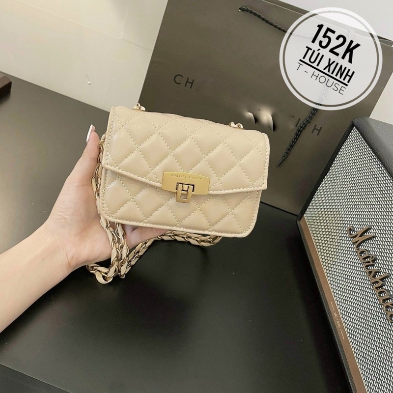 Túi xách đeo chéo kẹp nách nữ dây ngọc da xếp mẫu mới 2022 Navasa 511