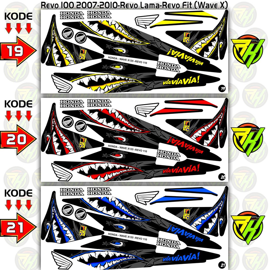 Sticker Dán Trang Trí Xe Revo Abs 110 2007-2010-revo Fit (wave X) Rk-a