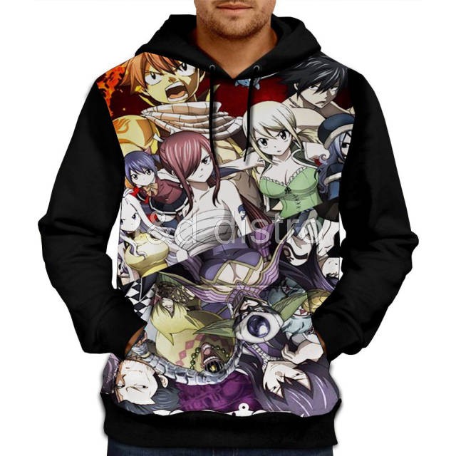 Áo Khoác Họa Tiết Anime Fairy Tail 3d Size S - Xxl