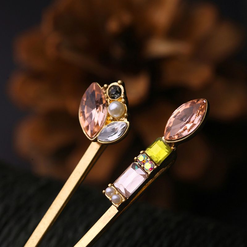 Set 6 Kẹp Tóc Đính Ngọc Trai Nhân Tạo Nhiều Màu Sắc Dành Cho Nữ