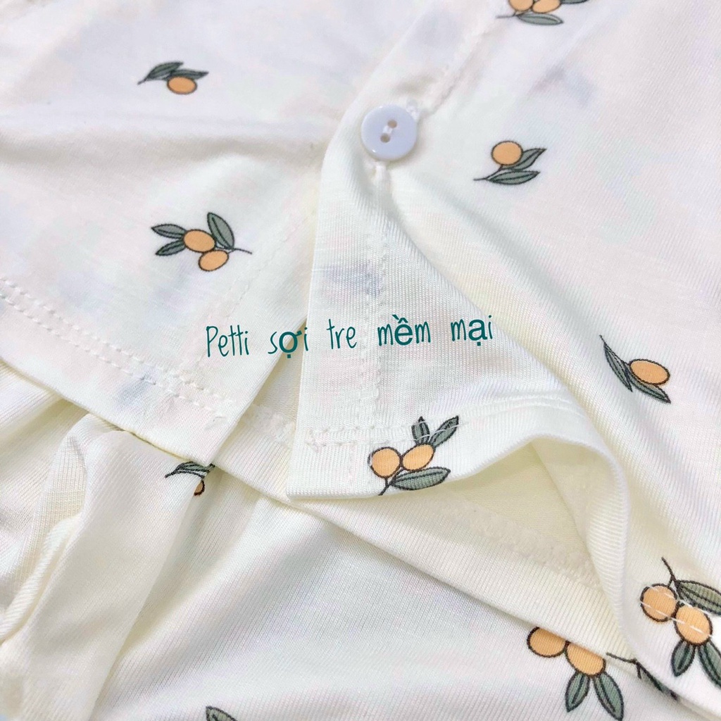 Hi.Mom. Bộ dài cài thẳng sơ sinh petit mềm mại siêu xinh