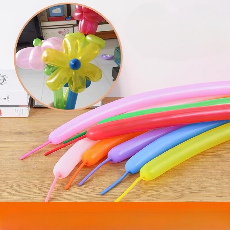 Bóng Dài Đủ Màu Tạo Hình Nghệ Thuật Bông Hoa, Hình Thú, Phối Set Trang Trí Sinh Nhật