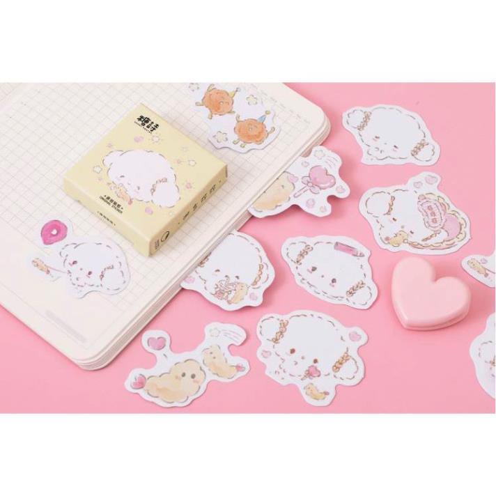 Bộ 45 Sticker Hàn Quốc hình Cún Dễ Thương dán trang trí E92
