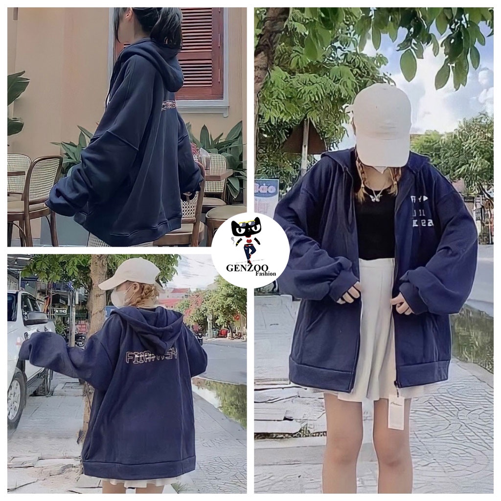 Áo khoác nỉ form rộng PLAY 11:11 phong cách Áo khoác Hoodie có mũ tay bồng trending - GENZOO