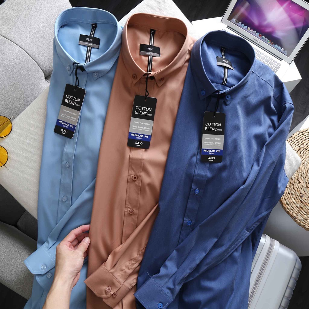 [bigsize &lt;130kg] Áo sơ mi nam tay dài cao cấp bigsize nam