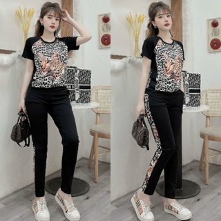 [Đồ bộ cao cấp] Đồ bộ nữ phối họa tiết siêu sang