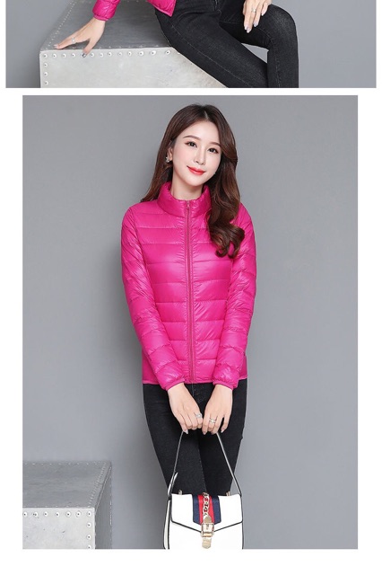 Áo phao lông vũ mẩu không có mủ