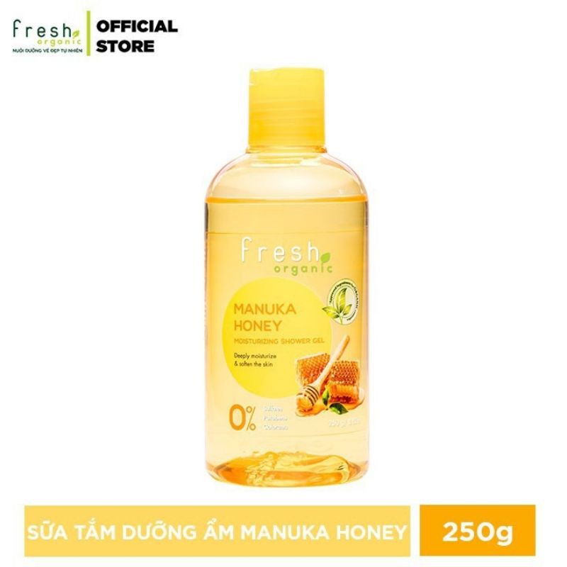 Gel tắm dưỡng ẩm Fresh Organic mật ong Manuka 250g