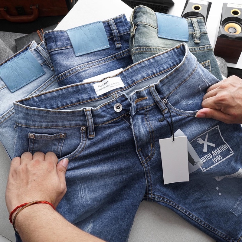 [SALE GIÁ SỐC] Quần short jean nam |Quần bò lửng hàng cao cấp - đen xám rách