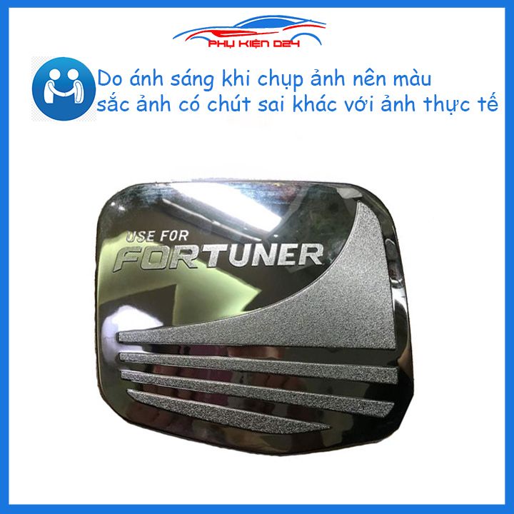 Ốp nắp bình xăng Fortuner 2006-2007-2008-2009-2010-2011-2012-2013-2014-2015 mạ crom chống trầy trang trí ô tô