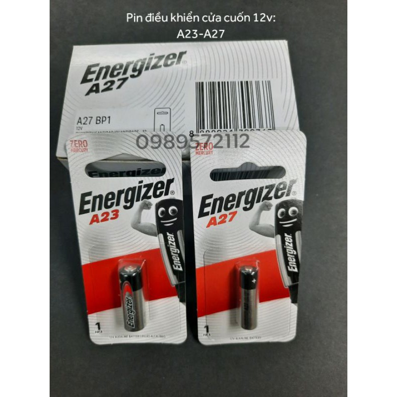 Pin điều khiển cửa cuốn 12v-A27,A23 energizer.