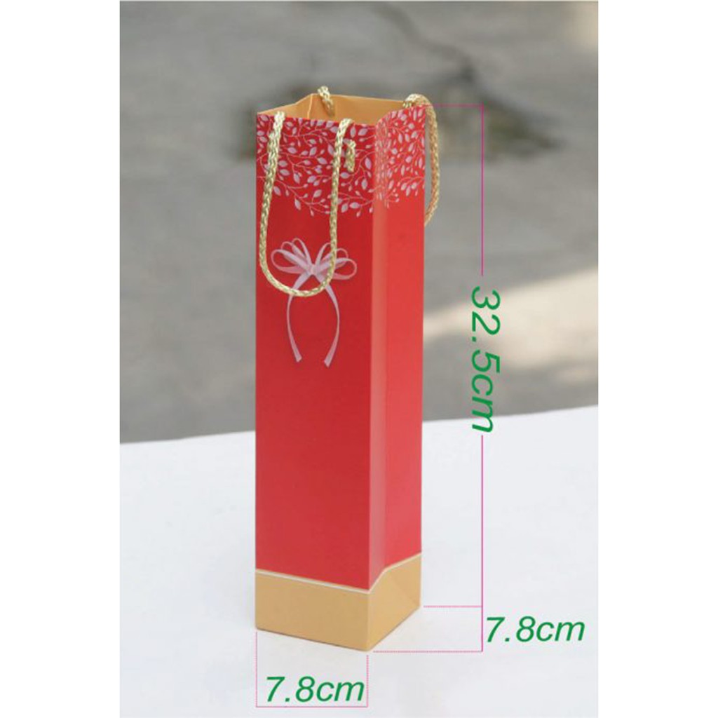 JG GIÁ SỈ_ Túi giấy đựng rượu vang (số 26) size 32.5x8x8cm | BigBuy360 - bigbuy360.vn