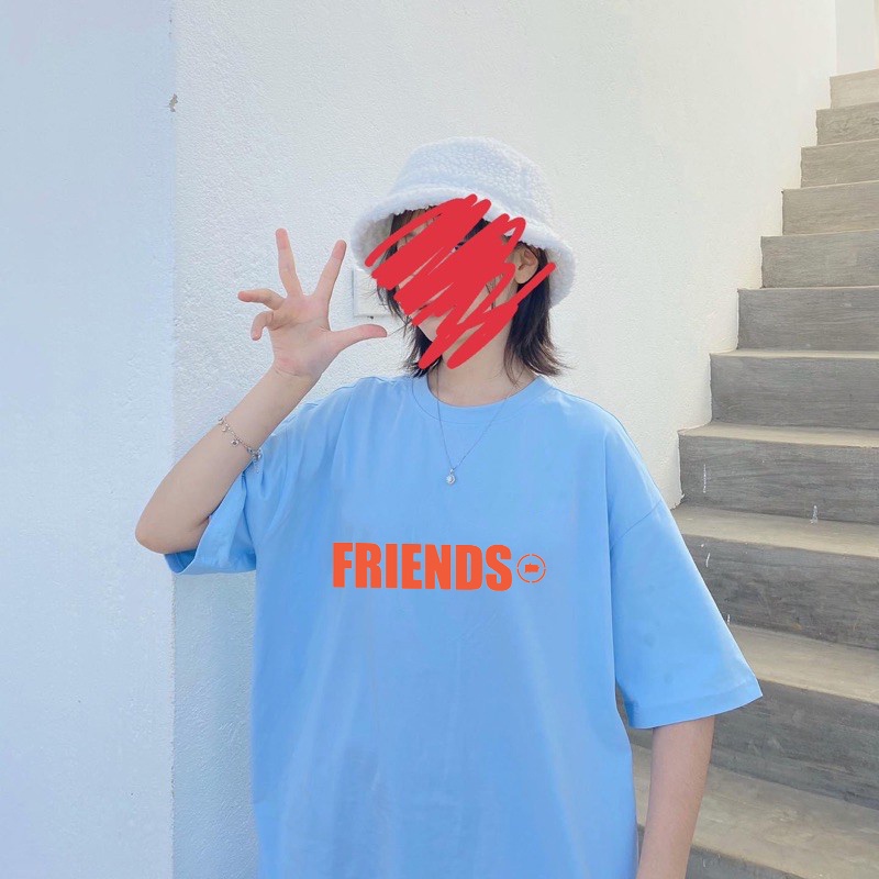 Áo Thun V FRIENDS Tay Lỡ Chất 100% Cotton Cao Cấp Form Rộng Đẹp Unisex Mặc Đôi Mặc Cặp Cho Nam Nữ