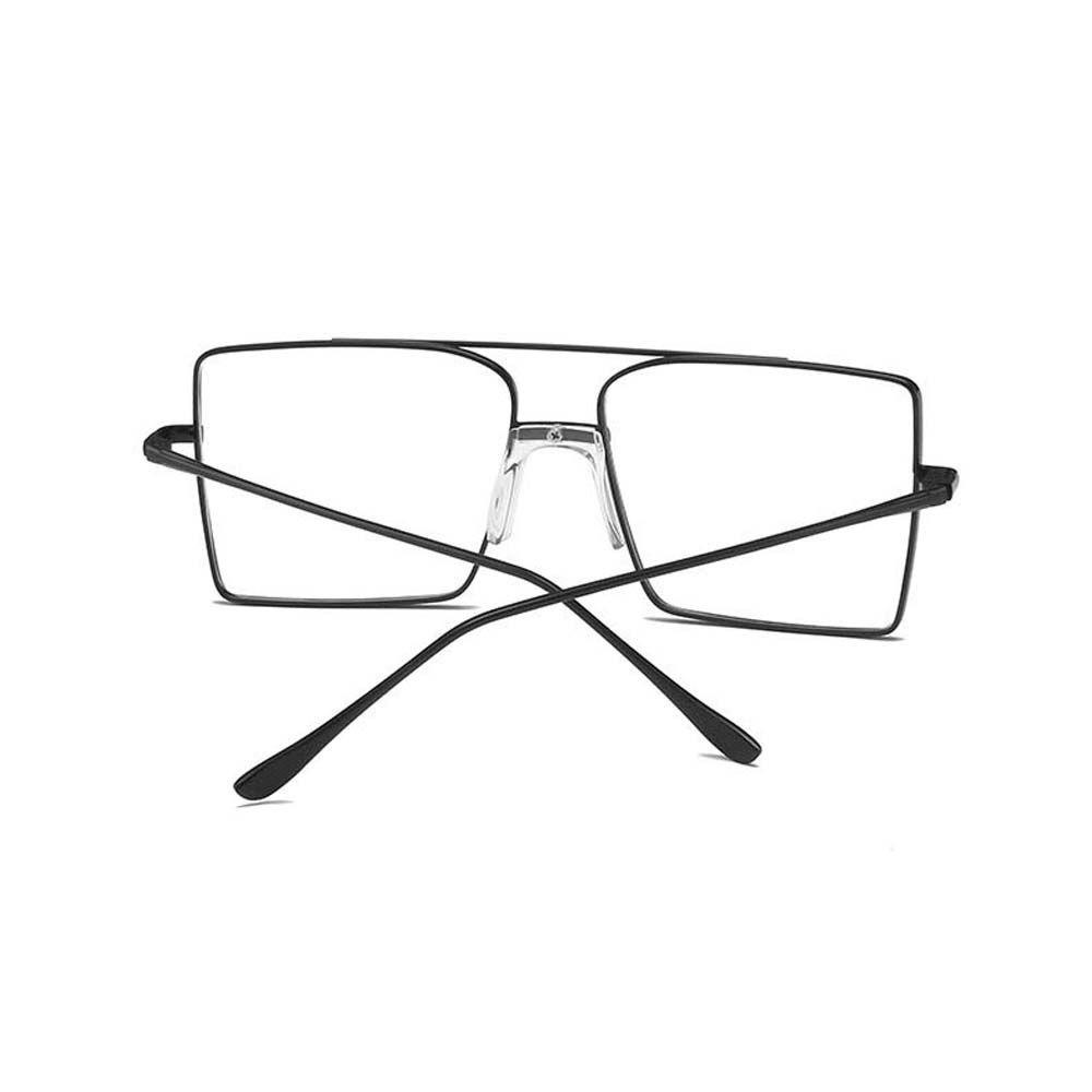 JARRED Mắt Kính Gọng Kim Loại Tròng Vuông Trong Suốt Chống Bức Xạ Nhiều Màu Sắc