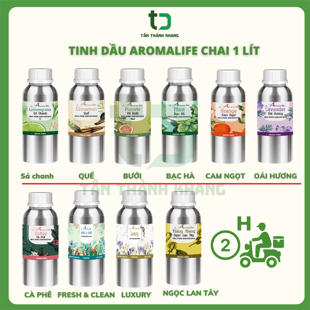 Chuyên Sỉ + Lẻ - 1 Lit Tinh Dầu Nguyên Chất Nhập Khẩu Các Loại- Sả , Quế, Bạc Hà,.. Có Chứng Nhận Chất Lượng