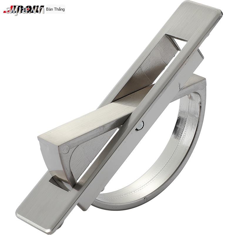 Tay nắm cửa♠℗✷Tatami handle dark hidden rotary contact doorknob flat embedded wardrobe drawer TAB