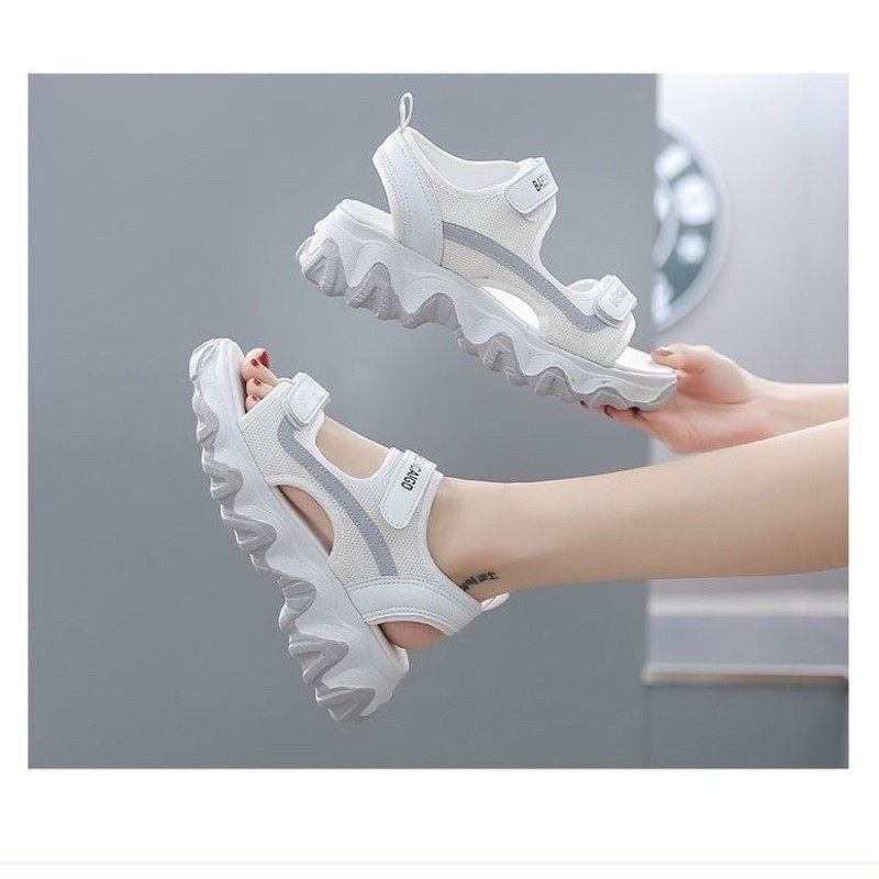 (ảnh+video)giày dép sandal nữ hàn quốc đế độn 4p 3 màu