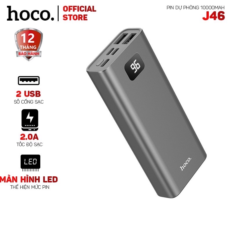 ✔️FREESHIP✔️Pin dự phòng-Sạc dự phòng mini siêu mỏng Hoco J46 dung lượng 10000mAh-Pin sạc dự phòng cho IPHONE 11 X/Xsmax