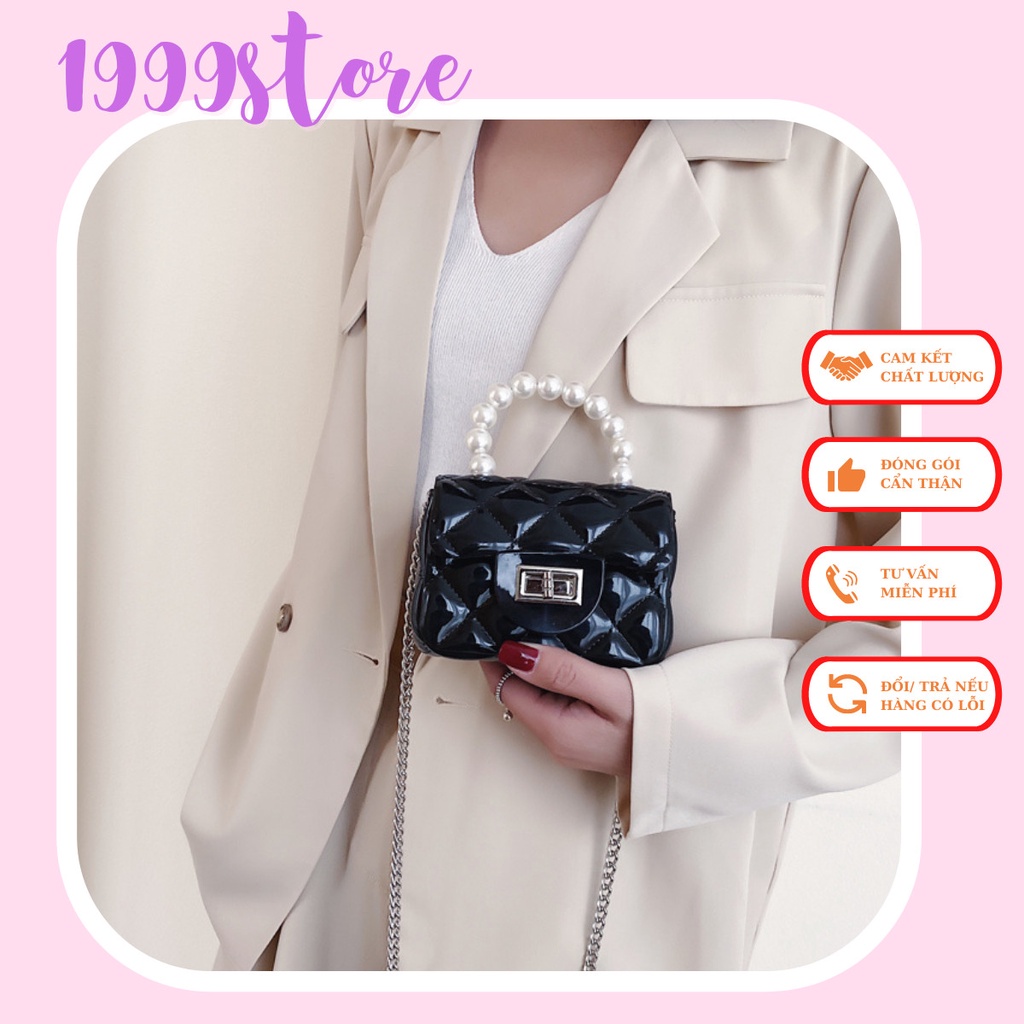 Túi xách nữ túi đeo chéo mini quai xách ngọc trai nhân tạo 1999store_official