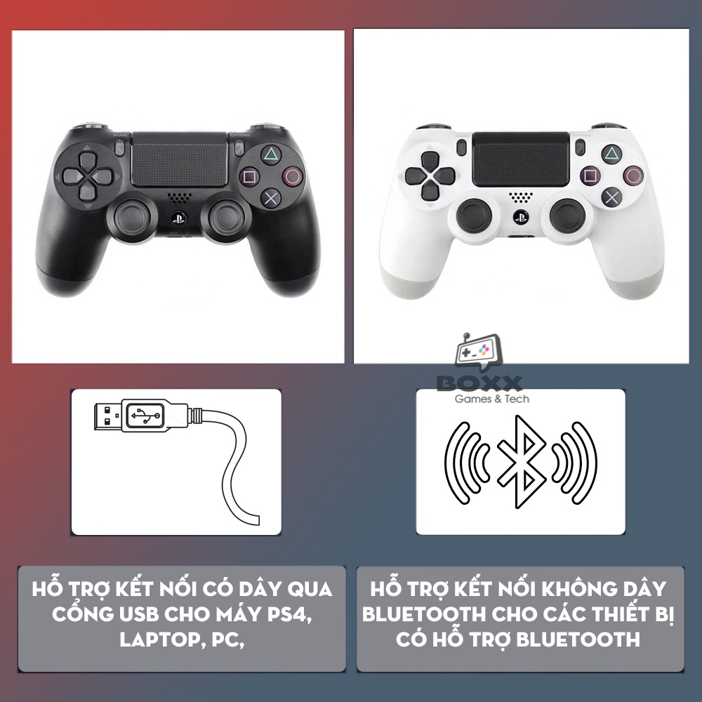 Tay cầm PS4 chính hãng 2nd nhiều màu, tay cầm ps4 dualshock kèm quà tặng