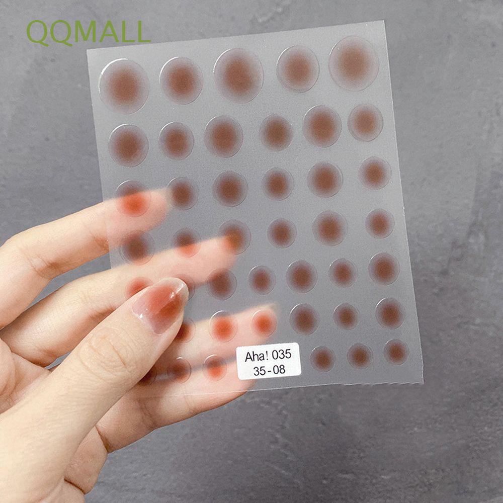 Nhãn Dán Móng Tay Má Hồng/Tócóc Nhiều Màu Trong Suốt Hình Trái Tim Phong Cách Vintage Thời Trang Cho Nữ