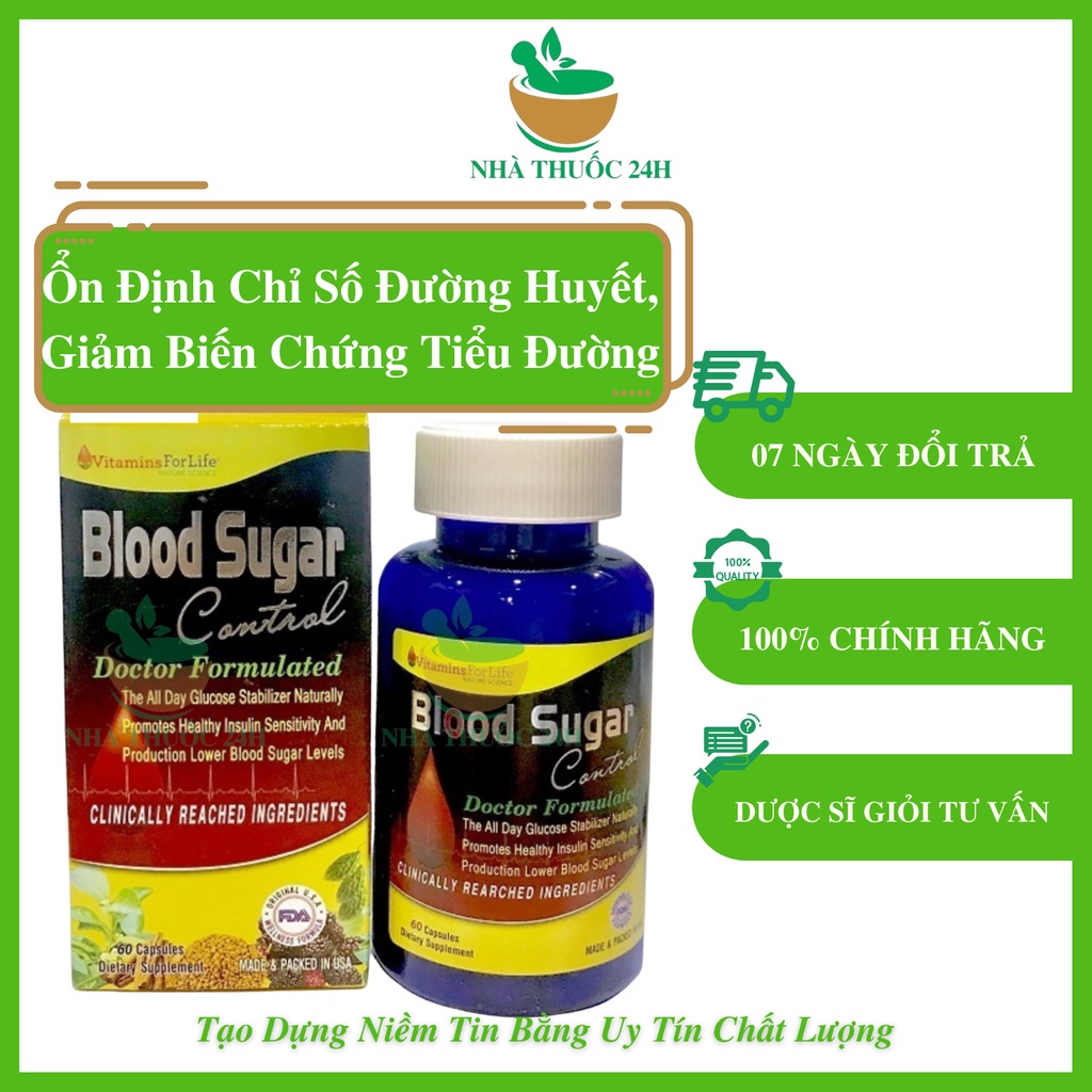 Viên Uống Tiểu Đường Blood Suger - Ổn Định Chỉ Số Đường Huyết, Giảm Biến Chứng Tiểu Đường