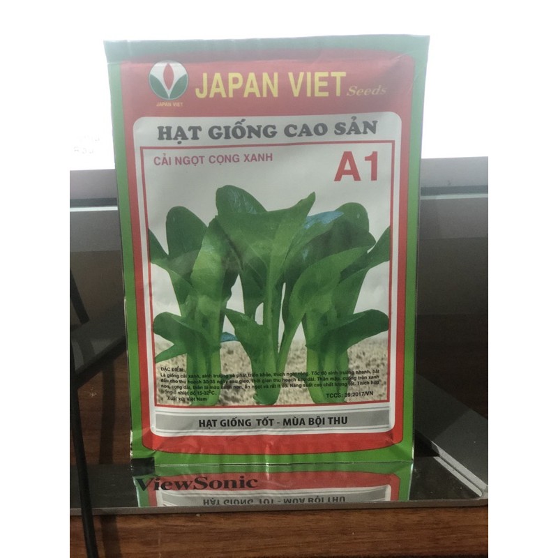 hạt giống cây rau cải ngọt cọng xanh (gói 20g, 50g)