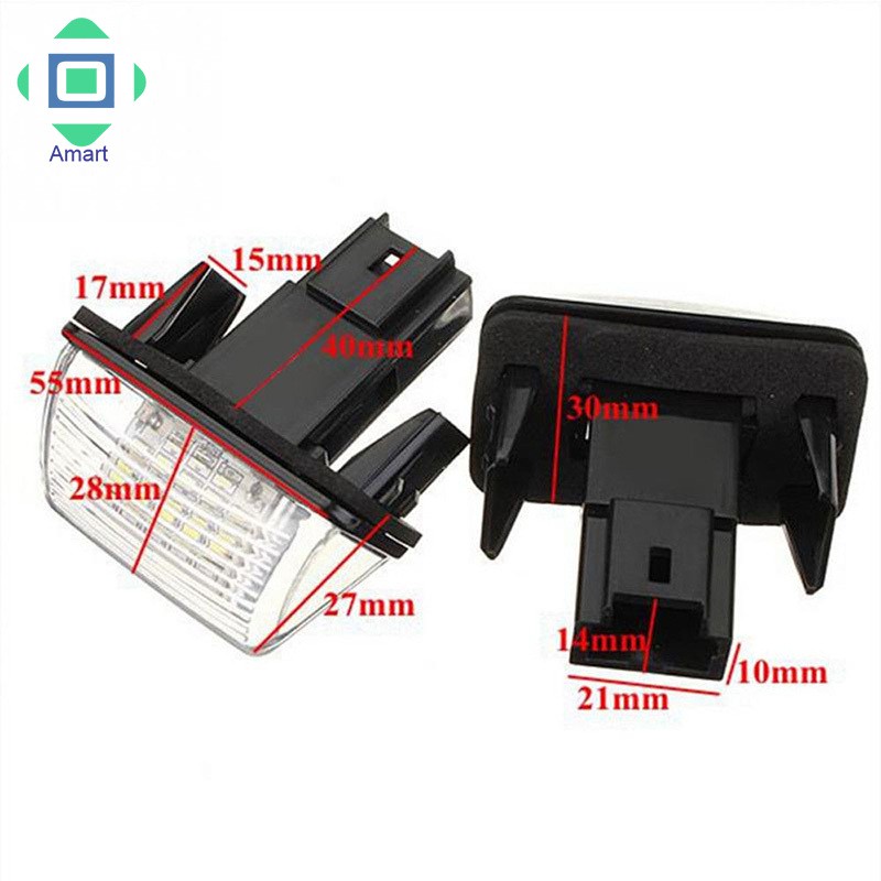 Set 2 đèn biển số 18 bóng Led cho xe Toyota Camry Yaris Corolla Fielder