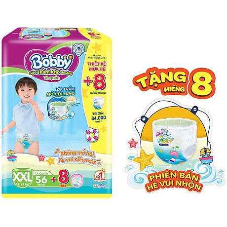 TÃ QUẦN BOBBY ĐỦ SIZE MẪU MỚI XL62/XXL56/L68/M76